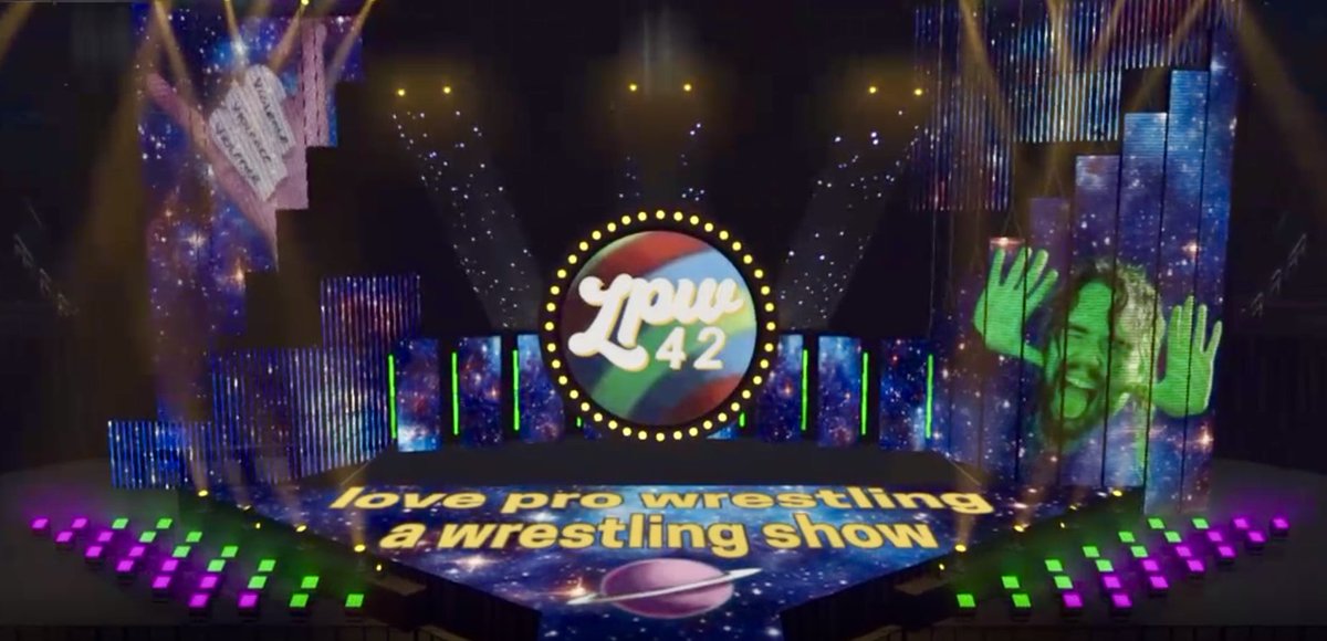 _Dustyn's tweet image. Don’t panic, the answer to everything is here! @LoveWrestlingCA LPW 42 arenas are now available in the #WWE2K25 Community Creations!

Search “LPW” or “EDMONTON” on PS4, Xbox One &amp;amp; PC to download!

Shoutout, as always to Zak, for the awesome graphics!