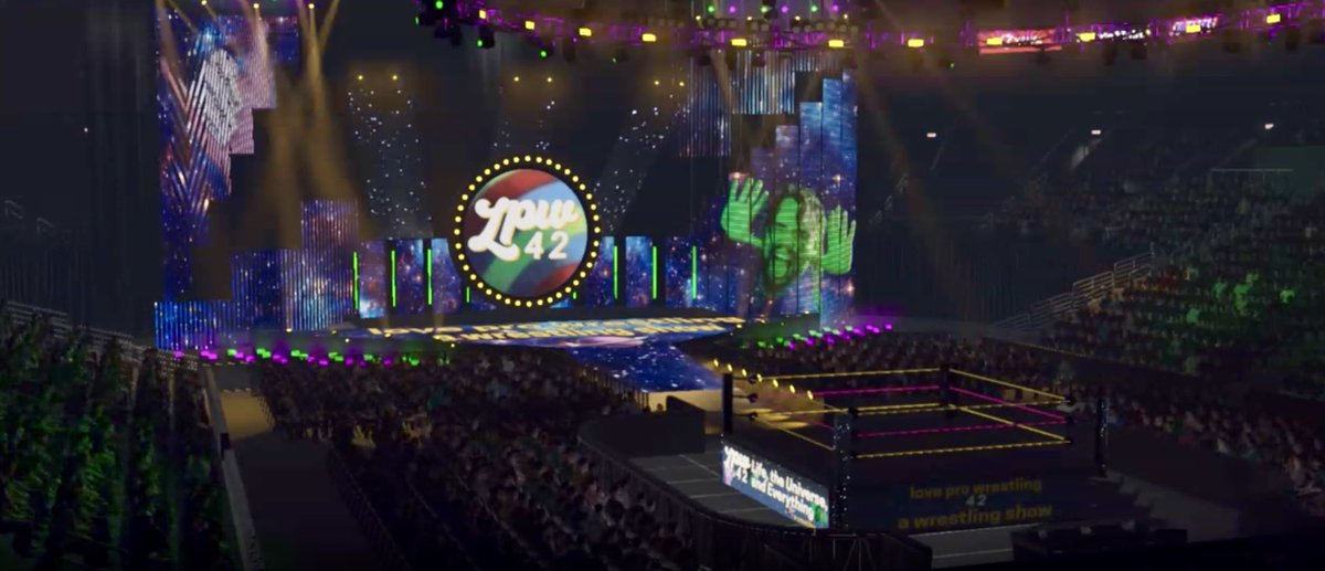 _Dustyn's tweet image. Don’t panic, the answer to everything is here! @LoveWrestlingCA LPW 42 arenas are now available in the #WWE2K25 Community Creations!

Search “LPW” or “EDMONTON” on PS4, Xbox One &amp;amp; PC to download!

Shoutout, as always to Zak, for the awesome graphics!
