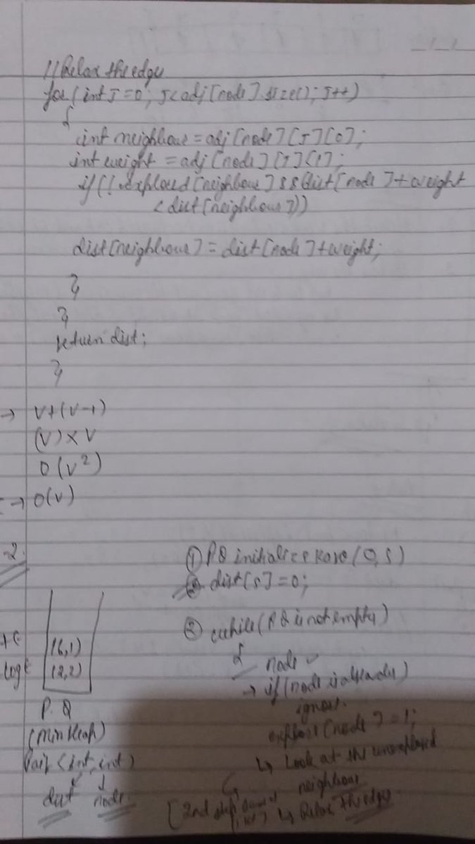 shashi_bk_23's tweet image. ๐ Day 12 of my Graphs Journey with Rohit Negi!
Today, I learned and implemented the Dijkstraโs Algorithm โ one of the most powerful algorithms for finding the shortest path in a weighted graph ๐งญ
#100DaysOfCode #GraphTheory #DataStructures #Algorithm #RohitNegi