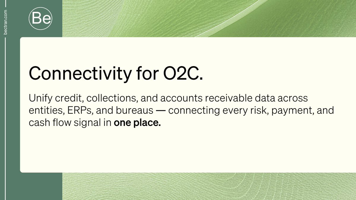 Bectran's tweet image. Digital credit tools automate applications — but few connect the full risk picture.

Without real-time data connectivity, risk decisions stay reactive. True credit automation means continuous visibility, not one-time approvals.

➡️ bectran.com/credit-managem…

#CreditRisk #O2C…