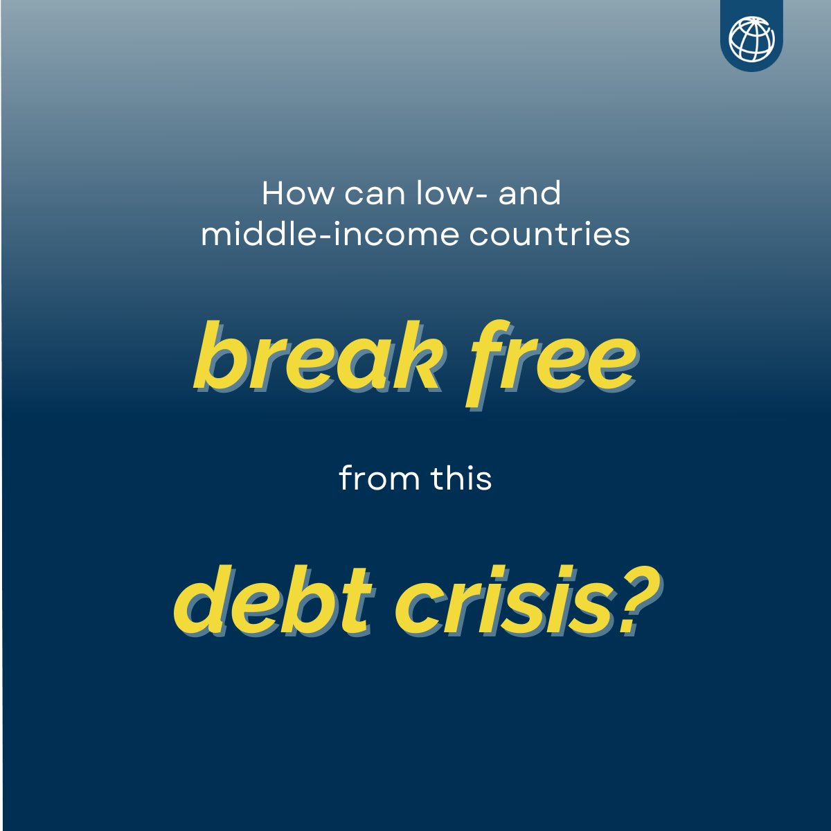 WBGPubs's tweet photo. How can developing countries find a way out of the debt crisis?
The latest #IntlDebtReport highlights solutions like responsible lending and global cooperation ➡️ https://t.co/haeoKSZ4s8 https://t.co/M5jTRoIyiF