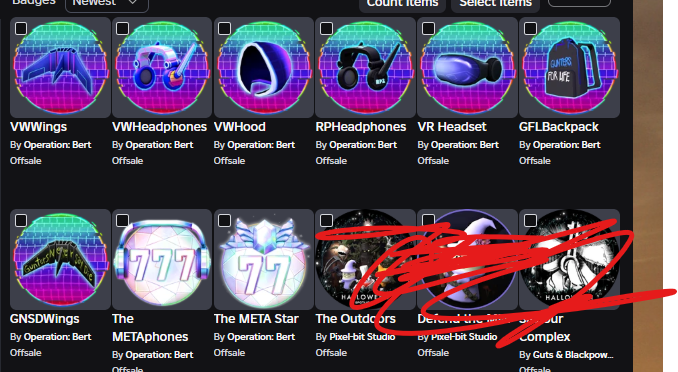 eztcore's tweet photo. You can now obtain these badges in the Ready Player Two game which got hacked. https://t.co/hDJscuuJJa @WaffleTrades @SharkBloxYT @Roblox_RTC @empyror https://t.co/MxR6M0T4UC