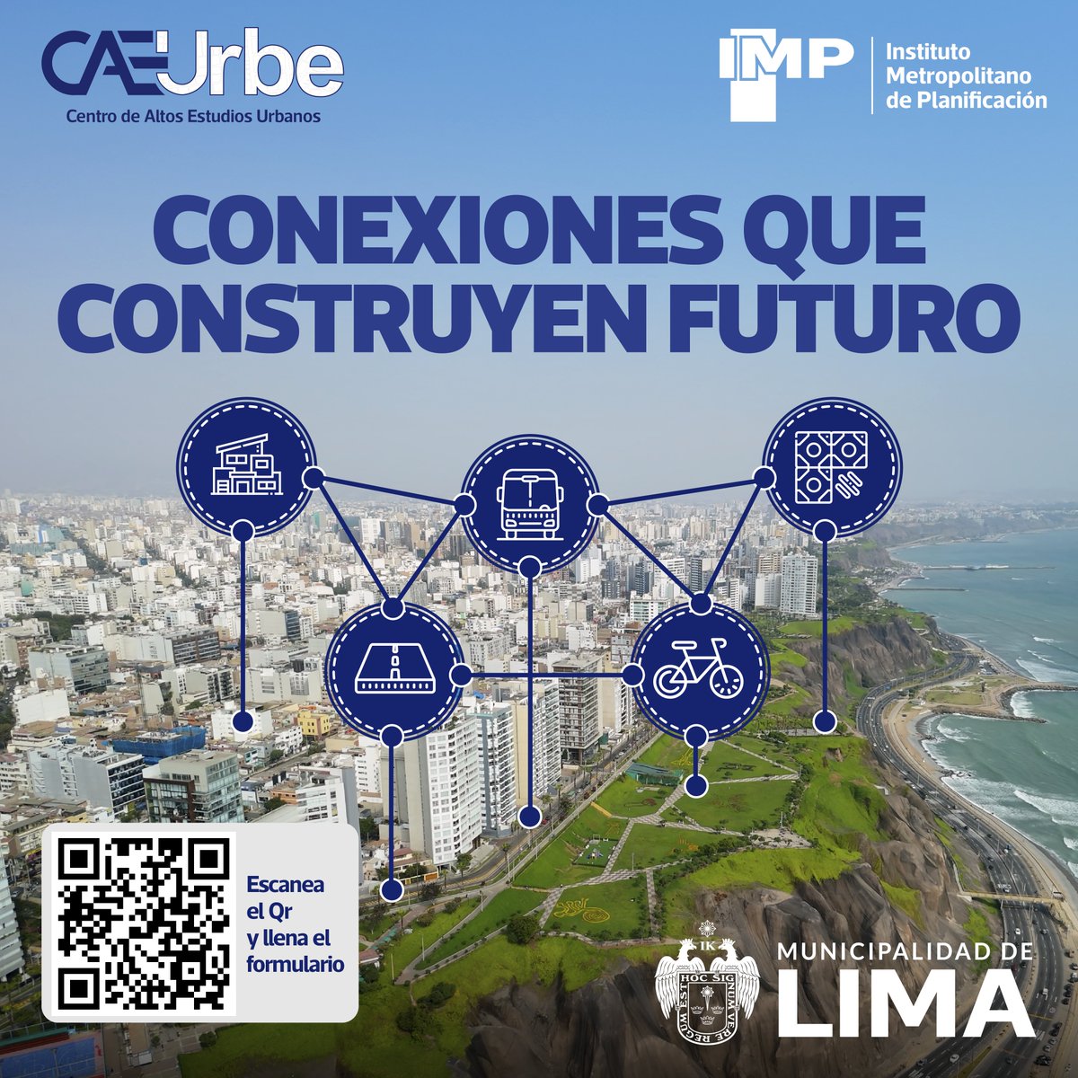 Una ciudad sostenible se planifica. 
El CAEUrbe del IMP te invita a conocer sus programas sobre planificación y gestión urbana.
Escanea el QR para llenar el formulario y recibir más información. 
portal.imp.gob.pe/caeu/
#PlanificaciónUrbana #Lima #CAEUrbe #IMP #DesarrolloUrbano