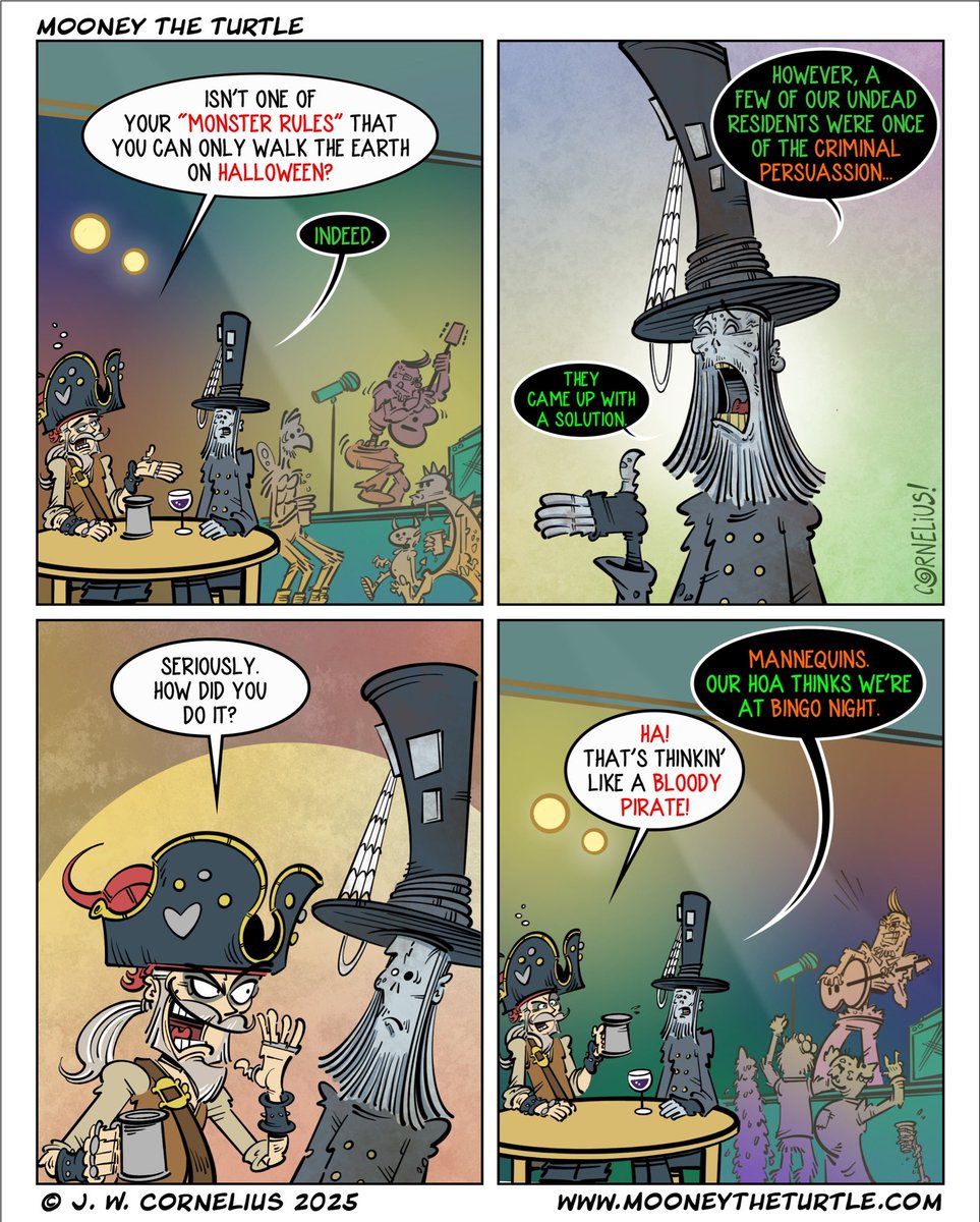 mooneytheturtle's tweet image. “Ungodly Hours” (5/5)
Bingo Night anyone?!

Check out “Mooney the Turtle” on WEBTOON!
m.webtoons.com/en/challenge/m…

#mooneytoons #mooneytheturtle #turtlecomic #webcomic #webcomics #indiecomic #indiecomics #mooners  
#piratesparley #halloween2025 #spookycomics
