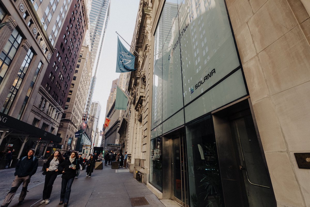 solana's tweet image. Now: Solana on Wall St
Next: Wall St on Solana