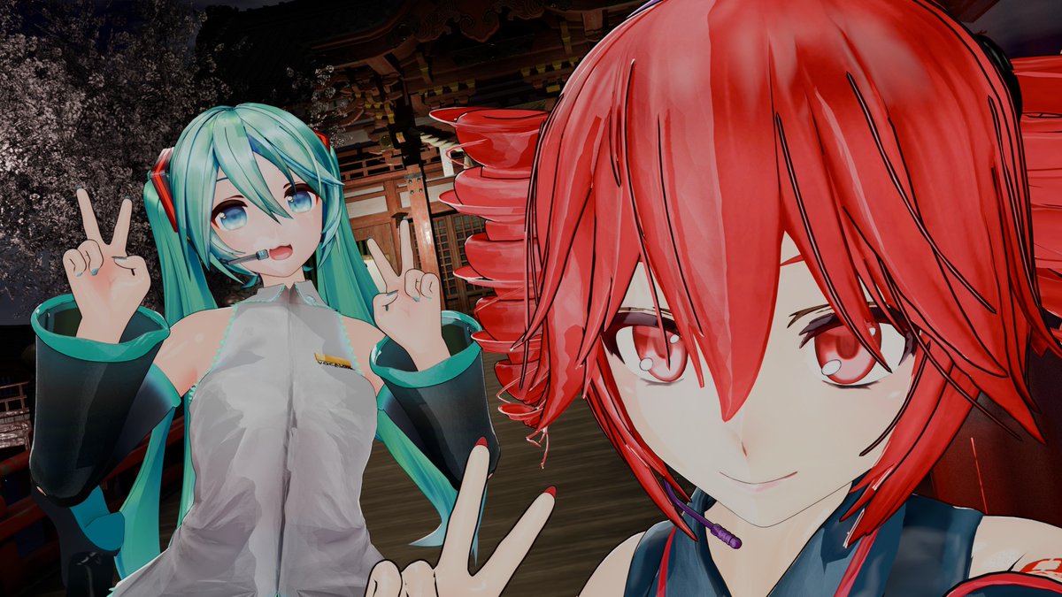 onebigbity's tweet photo. Miku and Teto going to the fair!

They planned on just hanging out, but Miku seems pretty excited! We will have to check in on them later...

Miku/Teto by: @Doobie3D 
Shrine by: RoguePunk (https://t.co/lscezE9XqA) https://t.co/CPBSKVMC3c