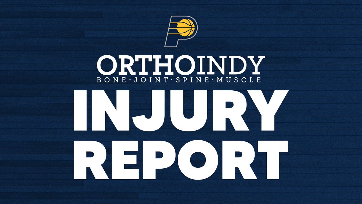 Injury Report for tomorrow night’s game in Memphis:
Johnny Furphy - Questionable (sore left foot)
Andrew Nembhard - Out (left shoulder strain)
Quenton Jackson - Out (right hamstring strain)
Kam Jones - Out (lower back stress reaction)
T.J. McConnell - Out (left hamstring strain)
Tyrese Haliburton - Out (right achilles tendon tear)