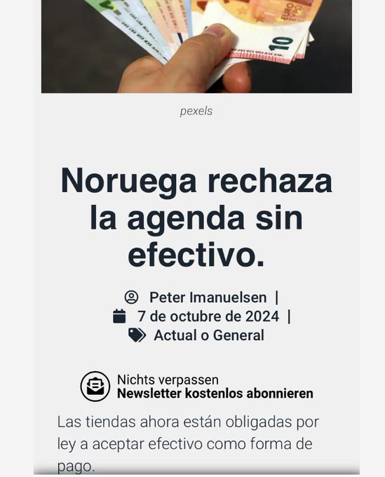 dejanirasilveir's tweet image. EXCELENTE!!... ES LIBERTAD. Porque una sociedad sin efectivo sería muy fácil ser contralada. 
Un mundo sin efectivo, es un mundo controlado totalmente. ES UN MUNDO SIN LIBERTAD.
Defiende el efectivo⚔️
🔥🔥🔥🔥☄️