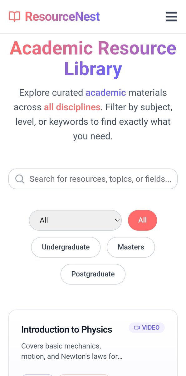 phil_thedev's tweet image. ResourceNest is a searchable, community-driven digital library designed to empower students by pointing them to free academic resources and allowing them to share and save.
Tech Stack : React, Tailwind, Supabase
resourcenestwebsite.netlify.app
#PIP4 #Programmify #BuildWeek