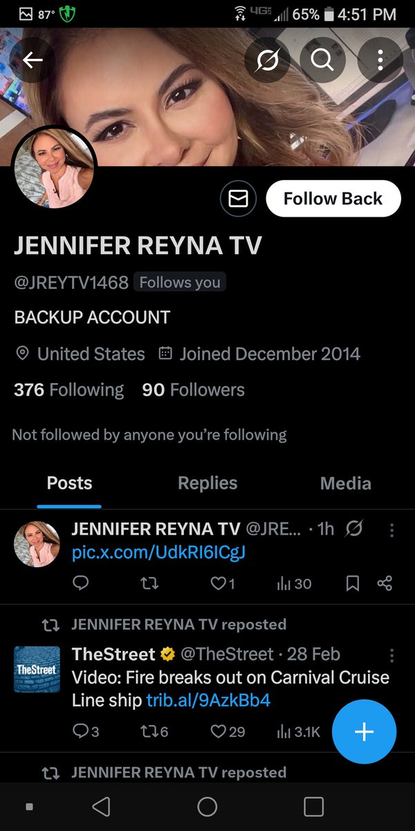 Wow, I didn't realise you had a "backup" account <a href="/JenReynaTV/">Jennifer Reyna</a> 🤣🤣🤣 Already blocked/reported.