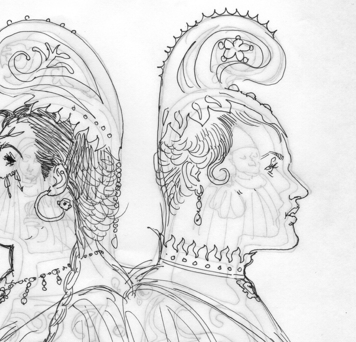 msieurbarto's tweet image. Some sketches i did today