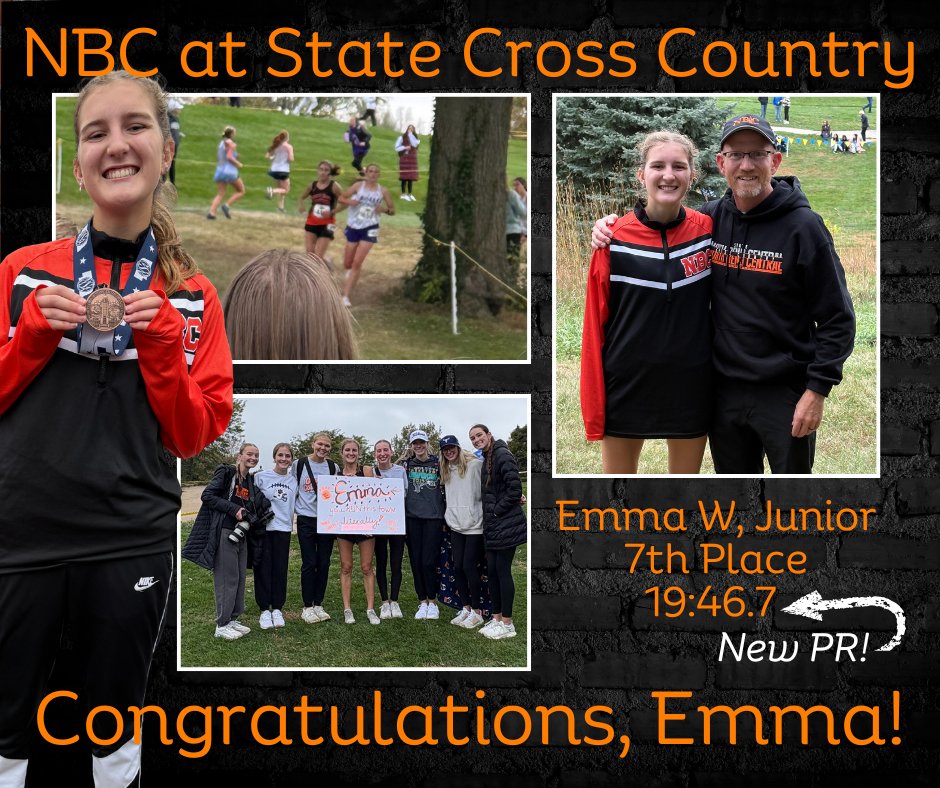 Congrats, Emma!  Way to run today at state!
