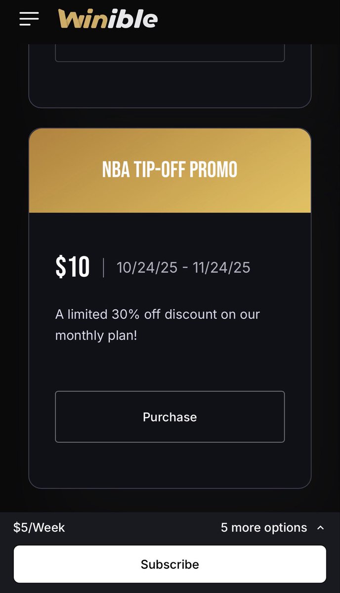 thewinn1ngedge's tweet image. Come check out our new NBA Tip off promo on our @Winiblebets page! 

10$ for a months worth of plays from our team of cappers! This is a limited time promo and the plan is valid through November 24th.

Winible.com/thewinningedge 

#SportsBetting #NBA #NFL #MLB #TNF