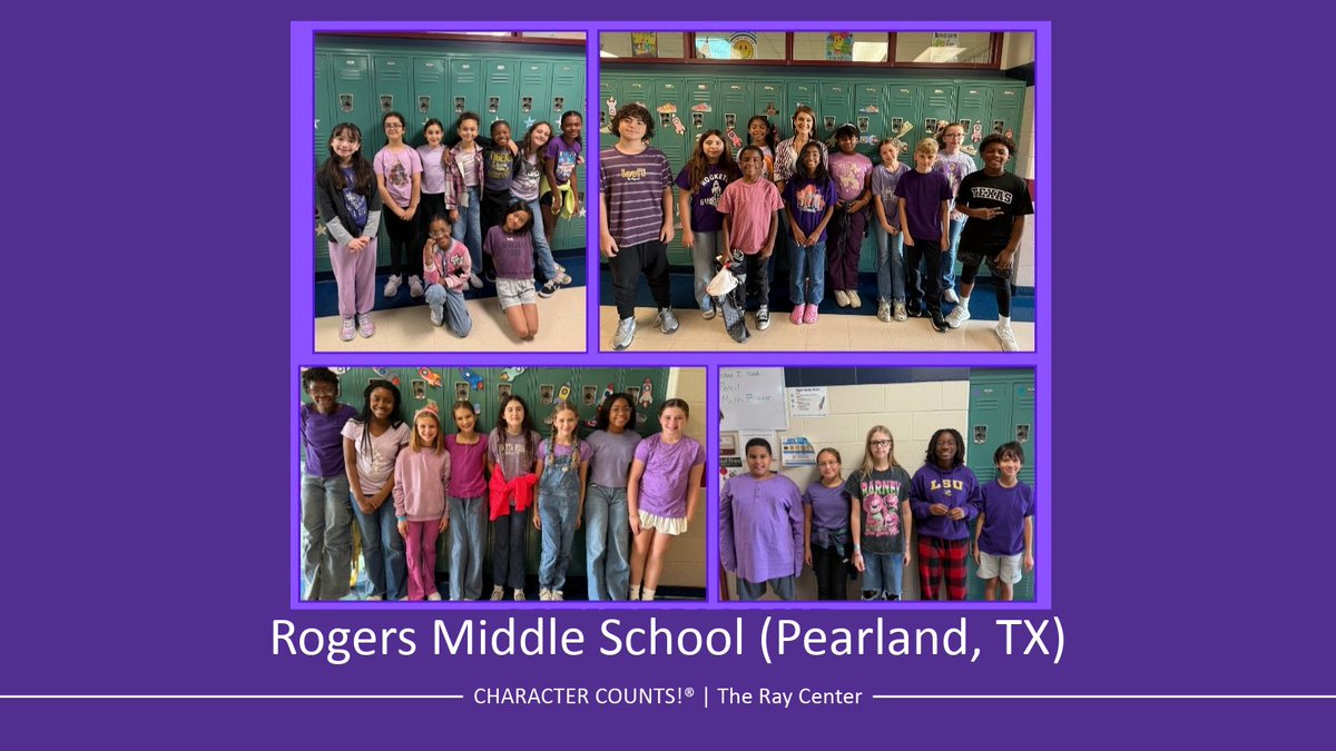 CHARACTERCOUNTS's tweet image. We hope you have had a wonderful #CharacterCountsWeek! Your purple looked magnificent today, way to show up and show #GoodCitizenship. 💜