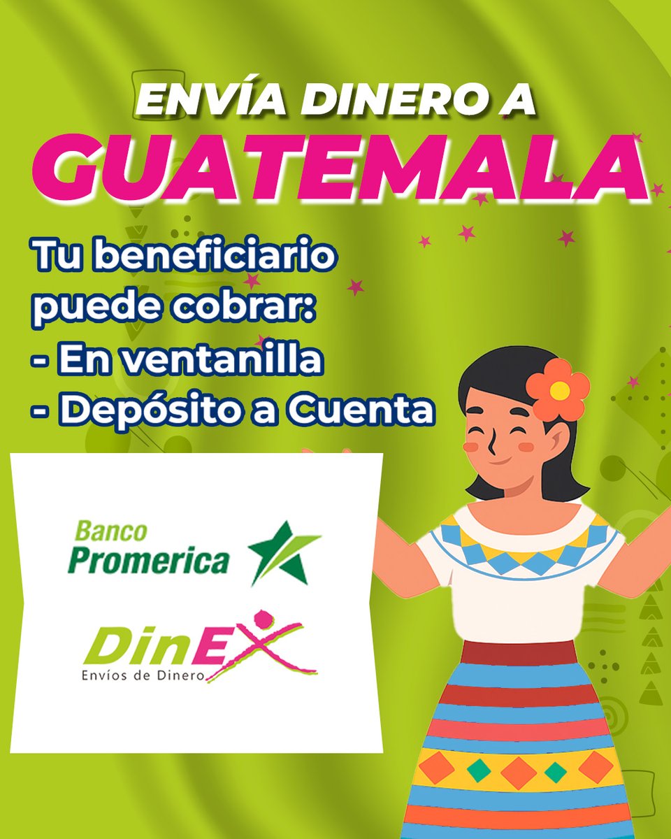 Tus familiares podrán cobrar su envío de dinero facilmente en #BancoPromerica
Envía tu dinero a #Guatemala 📷 de forma fácil y segura 📷

#REMESAS #enviodedinero #enviadinero #dolar #latinoamérica #enviosdedinero #remesasfamiliares