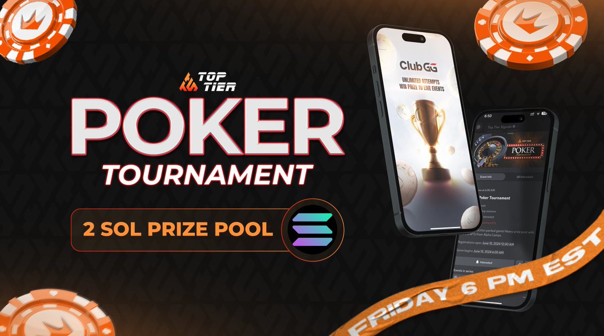 LIVE NOW! Happy degen Friday❤️‍🔥

2 $SOL up for grabs, TOP 10 winners! FREE for everyone to join👇

discord.com/invite/toptier…
discord.com/events/1037814…