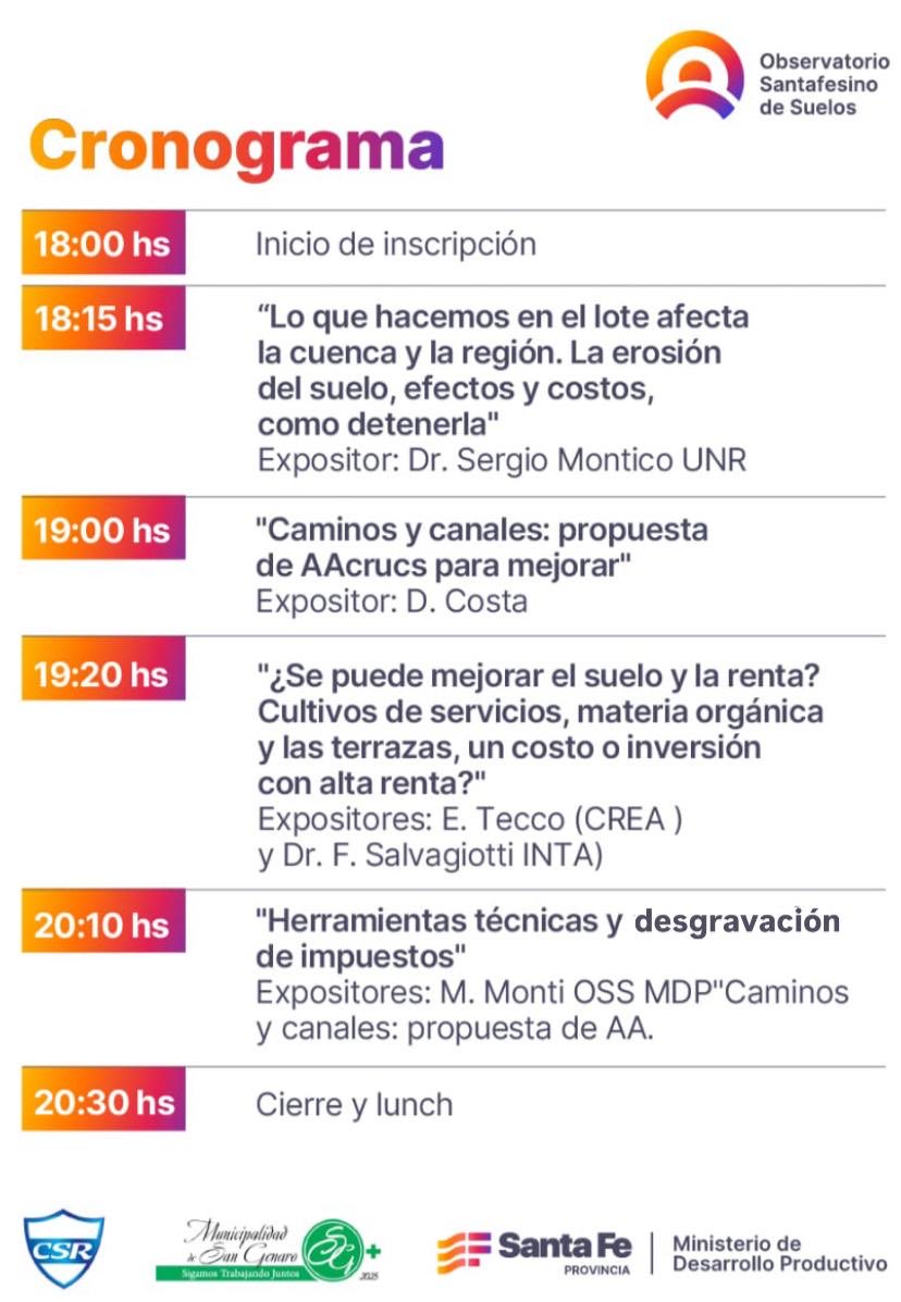 PecoAz's tweet image. La Provincia de Santa Fe ocupándose del recurso #suelo 👉🏽 youtube.com/live/z1hmJ7Dry… Exponiendo especialistas de la @UNRoficial de @crea_arg , de @intaargentina Trabajo interinstitucional para la gestión del recurso suelo. #soil