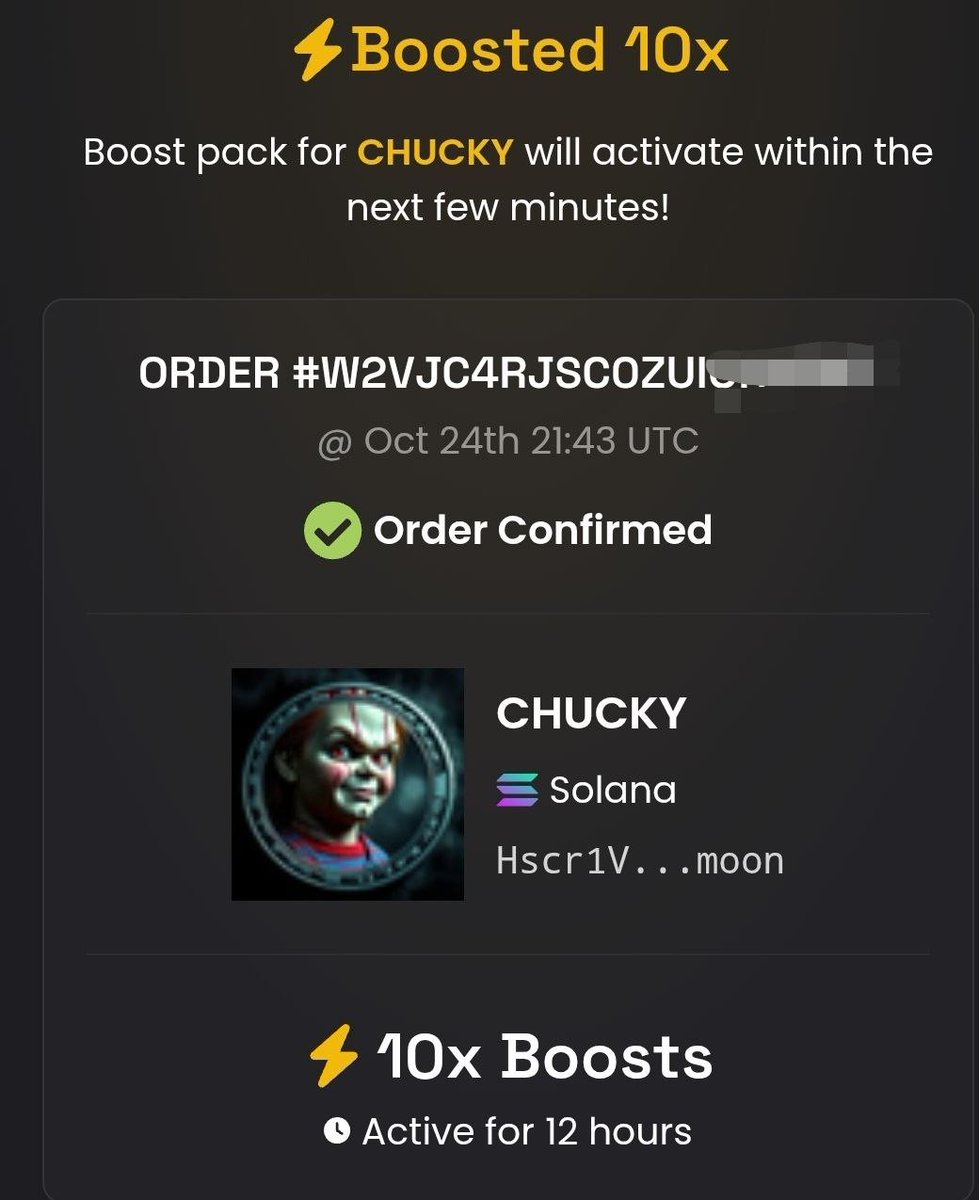 $CHUCKY — Playtime Is Over 🎃🔪

Straight out of the shadows, $CHUCKY is cutting through the memecoin market - retro horror, pure chaos, and community-driven energy that refuses to die.

The 10x boost ignites as #CHUCKY steps off the toy shelf and into the charts.

Halloween