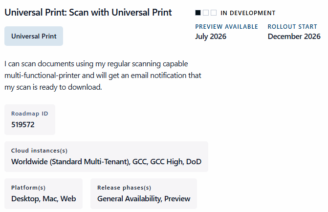 rnabmitra's tweet image. #UniversalPrint #Roadmap Update
Scan documents and get emails notifications to download
microsoft.com/en-us/microsof…