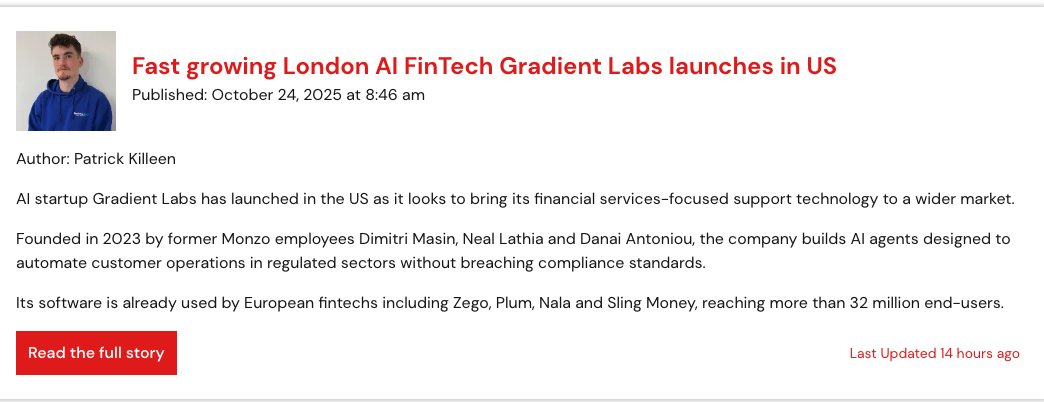 sanderbuitelaar's tweet image. Pretty cool to see the FinTech media talk about our launch in the US.

Thanks to @fintechf, @InnovationStret, @techintelpro, and more for covering the story.