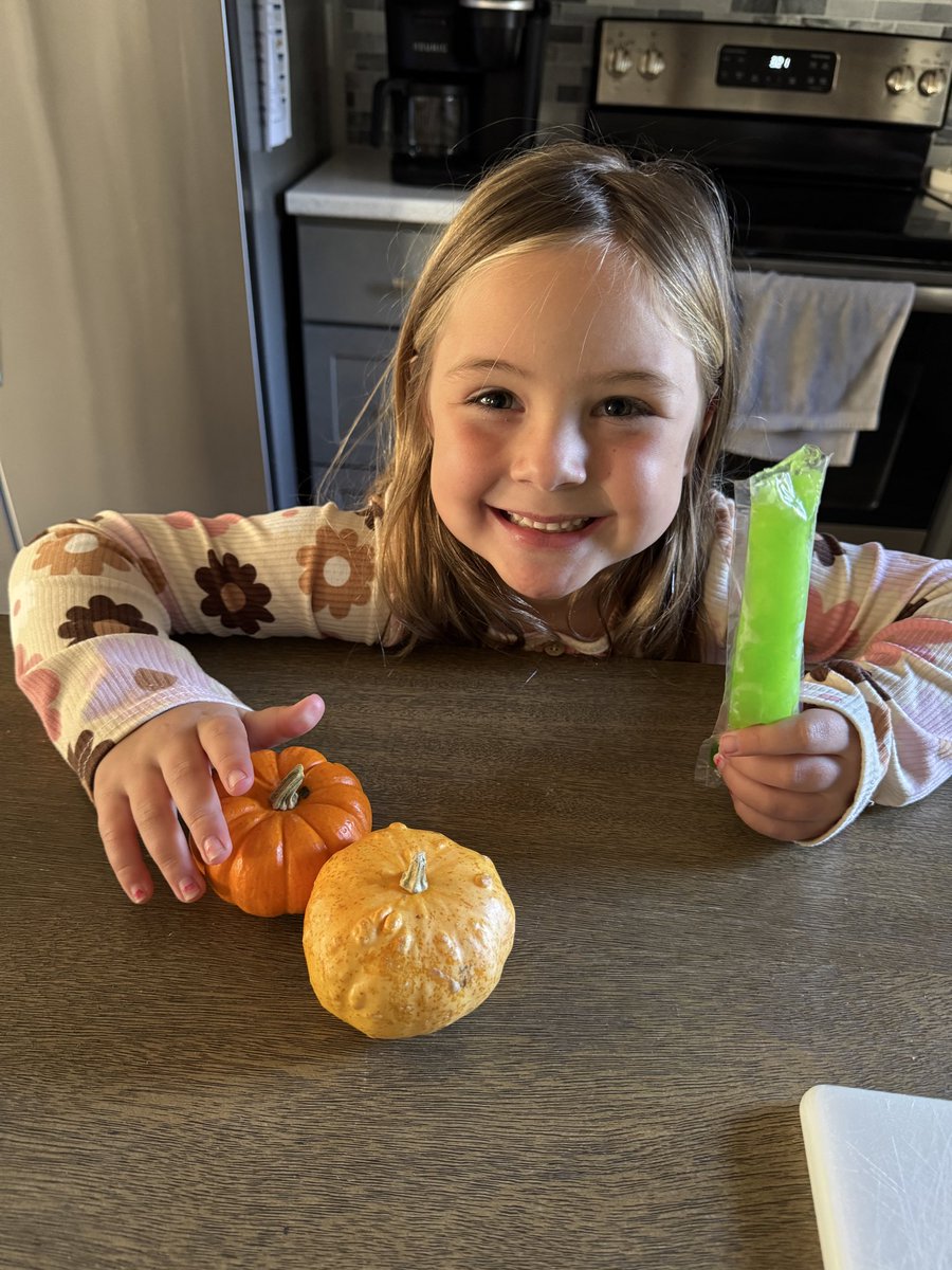kcollazo's tweet image. Emersyn had to try out Lindsay Moretti’s tiny pumpkin boats experiment! She LOVED it!

Didn’t have acorns where we are so she used rocks. She made predictions and then tested various fun variables!

Make sure you subscribe to KidLit Grove! kidlitgrove.substack.com

#ScienceIsFun