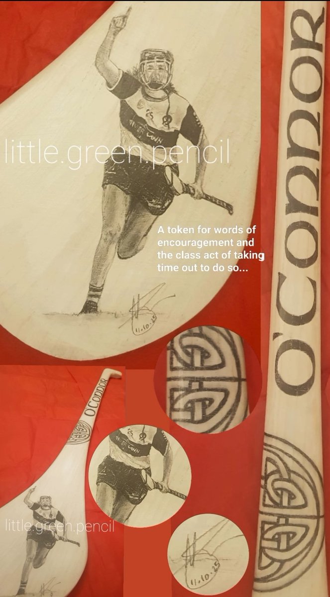 MGreen62362831's tweet image. A first for me and enjoyed the challenge of drawing on a hurl for Shannon, who took time out of her day to inspire the next generation of camogs. #camogie #hurl #derry #banagher #thankyou #womeninsport #sport #talent #inspire #team #impact #teamsport #field #challenge #encourage