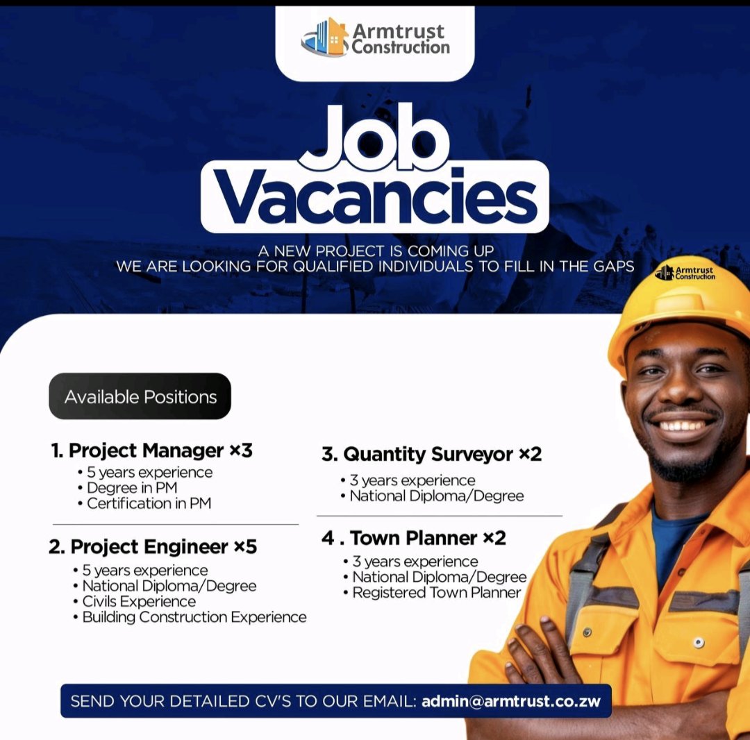 Armtrust construction is hiring....