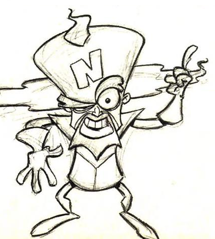 NiseDiegoo's tweet photo. Crash Bandicoot 1 Dr Neo Cortex sketches by Charles Zembillas 1995/1996 #crashbandicoot #activision #xbox #playstation https://t.co/OczQuocUaO