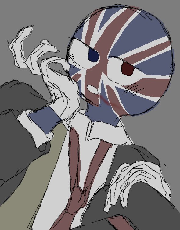 相手の口紅ついちゃったイギリス
 #カントリーヒューマンズ 
 #CountryHumans