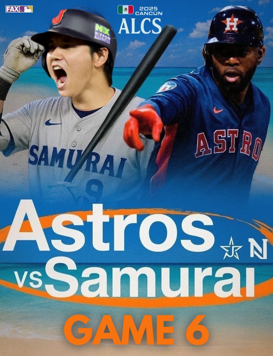 CANCUN ALCS GAME 6 THREAD

Tony Ohtani and the Samurai look to clinch their first Cancun World Series appearance

Yordong and the Astros aim to stay alive

#CancunRelentless 🇲🇽