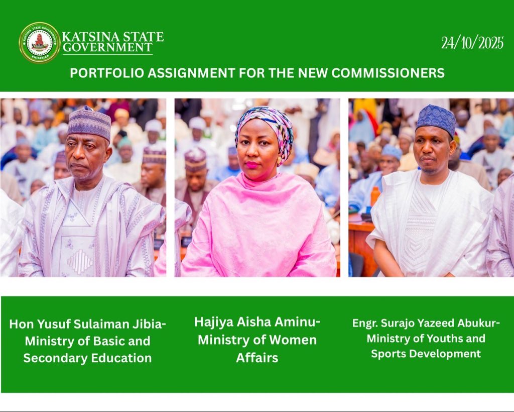 Governor Radda Reshuffles Cabinet, Deploys New Commissioners, Appoints Two Special Advisers

Katsina State Governor, Malam Dikko Umaru Radda, has approved a cabinet reshuffle involving commissioners and the appointment of two special advisers.

The reshuffle, which takes