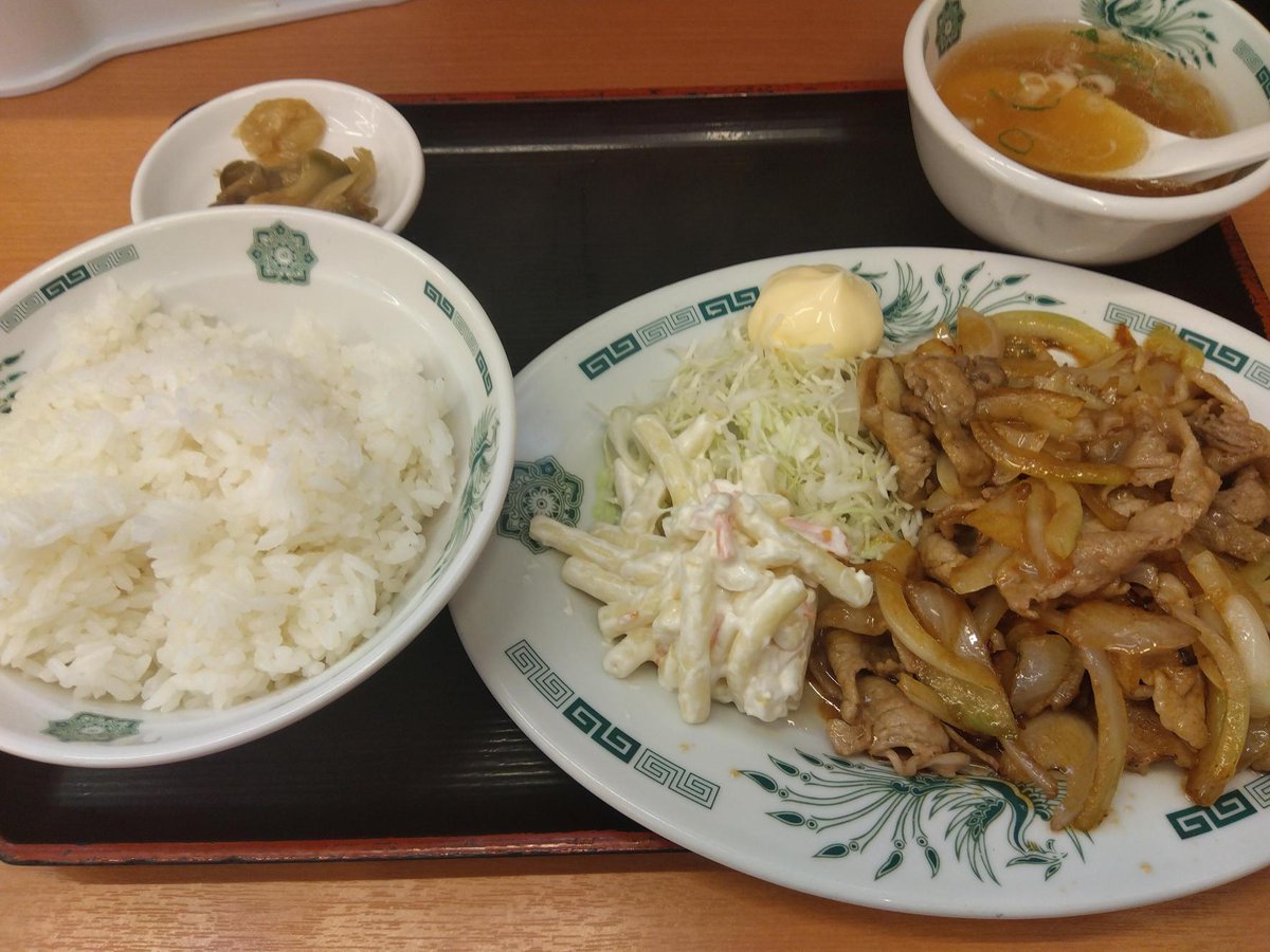 おはようございます✨
#日高屋 さんで #生姜焼き定食 注文🍚
定食で千円しないのは助かります😍
ちなみに中華の定食につくスープが
何気に好きです

 #ジャグラー 景品入荷予定🤡
※１０月２７日（月）７７７ＣＯＭーＰＡＳＳから
再抽選機能が追加されます
詳細は画像をチェック
ご来店お待ちしてます