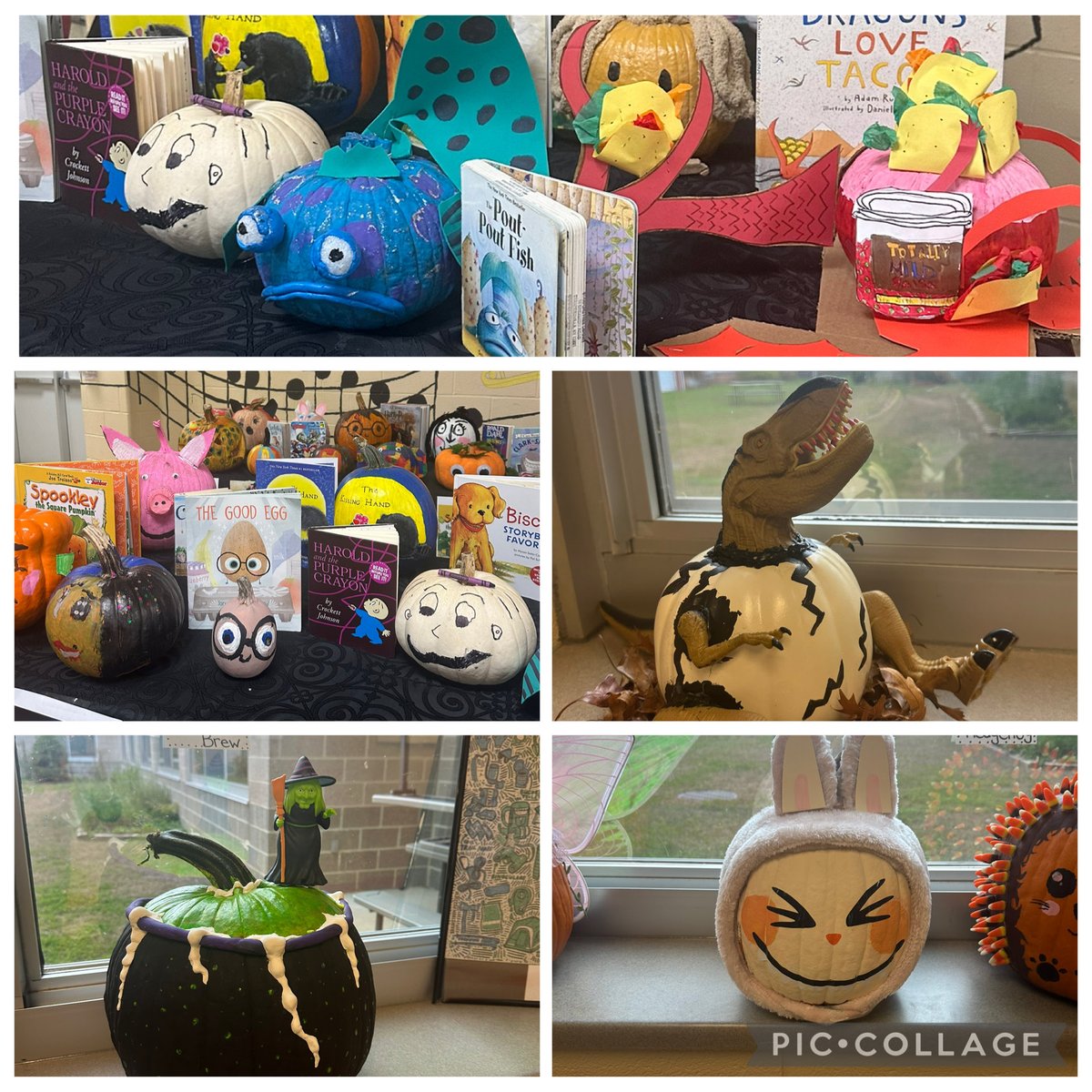 MsAmodeoAP's tweet image. MES🧡🖤🤍Students &amp;amp; Staff disguise pumpkins for some seasonal fun!🎃@GoMESDukes