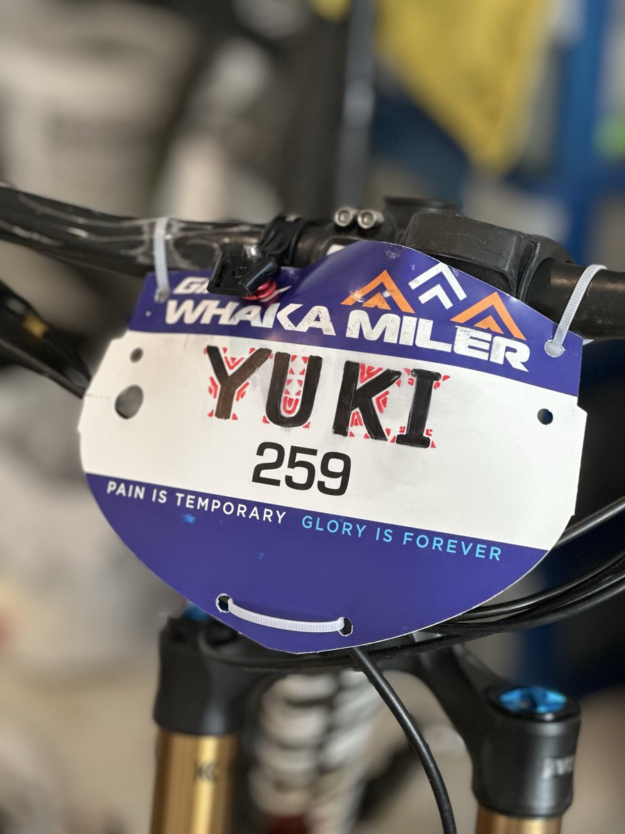 yukimtb's tweet image. レース前日。
やはりプレート付けると気が引き締まりますね。
172km 6,000m↗️の大冒険！