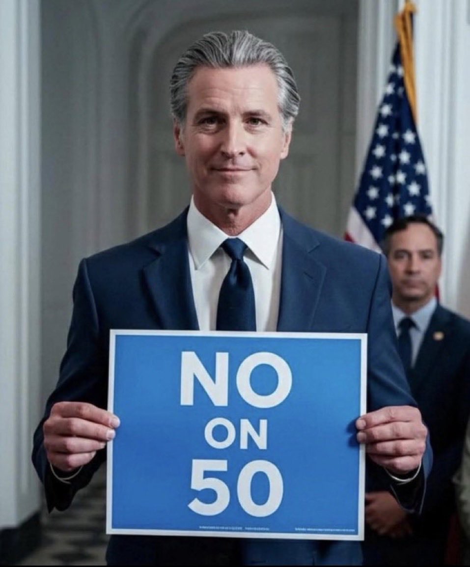 4GetSmart's tweet image. I’m with Gavin on this one…Vote No on 50.
Keep California in the control of citizens, not politicians.
Vote NO on 50