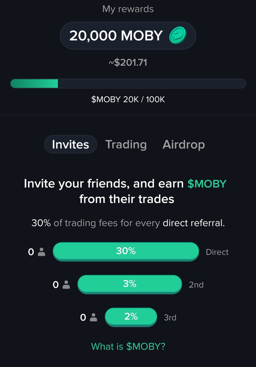 🔥 Don't miss the $MOBY Airdrop!
​I've started using the Moby app and already collected 20,000 $MOBY (~$201) in rewards. (Proof in the image 👇)
​Get in for trading rewards &amp; the massive potential airdrop. The early bird gets the worm! 🚀
​Join me:
invite.mobyscreener.com/tioDL8DFJXb
​#Moby
