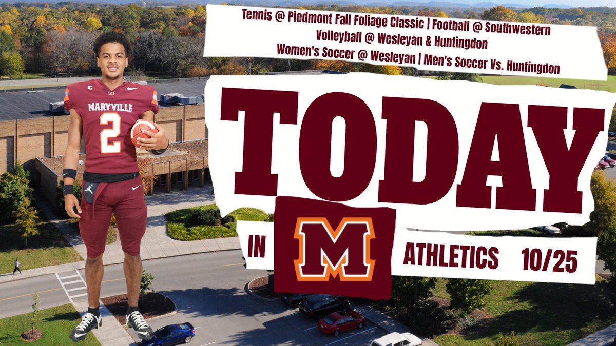 Today in Maryville Athletics

It's a big day for the Scots as the fall regular season wraps up for soccer, and four other sports are in action! 

🔗tinyurl.com/mrxbrhp5