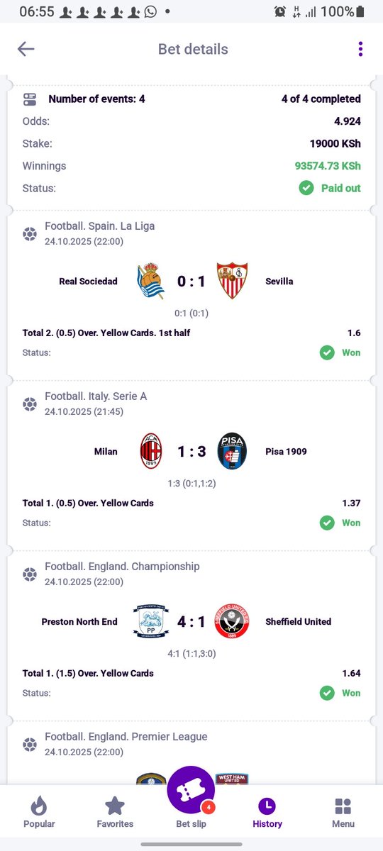 93k wow🥳🥳🥳who wants breakfast today well just retweet 
Helabet breakfast well served 🥳🥳🥳🥳🥳🥳✅congratulations if you placed the yellow cards market won 🥳🥳🥳🥳🥳🥳🥳

REG: cutt.ly/lrDDRXAn
REGTZ: cutt.ly/HrDDTsrS

Promocode FOR BONUS: ALISTER254