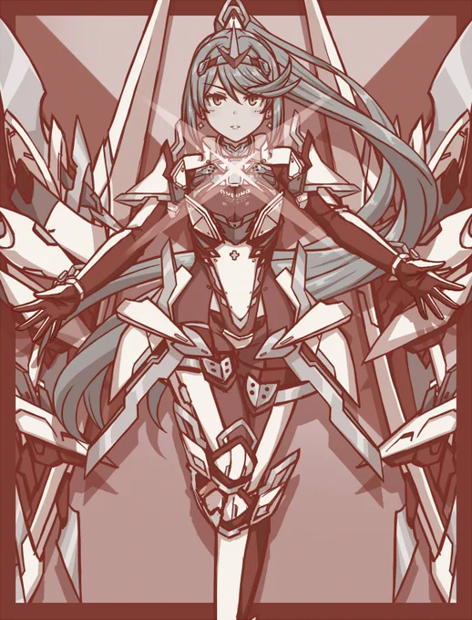 プネウマちゃん(ΦωΦ)ラフver 久々の頭身の大きいキャラ練習です(;='ω') #ゼノブレイド2 #プネウマ