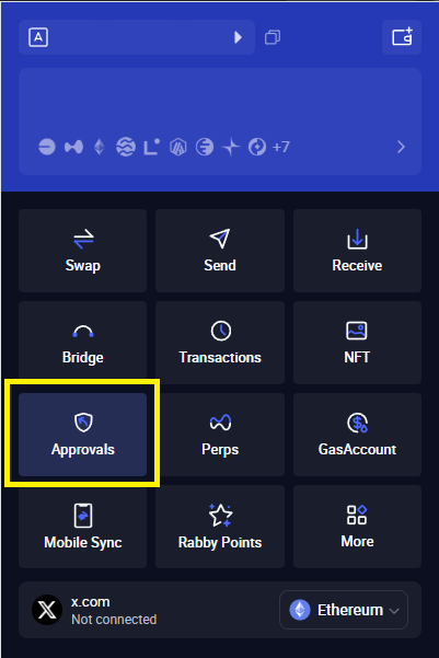 Ambedo_Bass's tweet image. Friendly reminder to review your approvals/permissions and revoke some shit
@Rabby_io makes it extremely easy to do.
