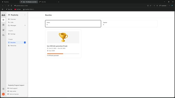 dhruvkochh31835's tweet image. Perplexity x Comet : Earn $100 after generating 10 leads ✔️ 📷 Invite 10 Users to get $100 Bonus Reward 📷
🔗 Guide : pplx.ai/businessx416095 #MakeAIWorkForYou #SmartBrowsing #EarnWhileYouBrowse #PassiveIncome #TechDeals #AIFuture #PerplexityAI