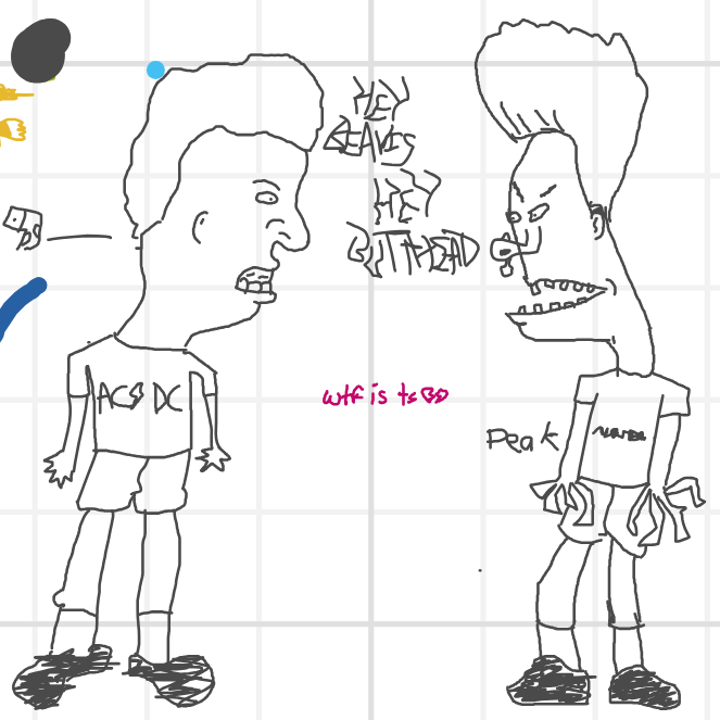 GaviteHawk's tweet photo. @UItraSomething and I came together and made our finest pieces of art yet!! shoutout beavis and butthead https://t.co/anjaPa931B