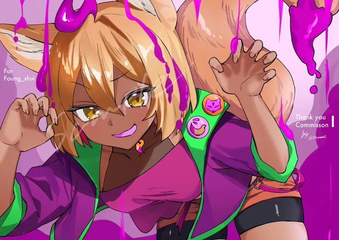 スケブでした!素敵なキャラクターを描かせていただきありがとうございます! Thank you!! #skeb #commission