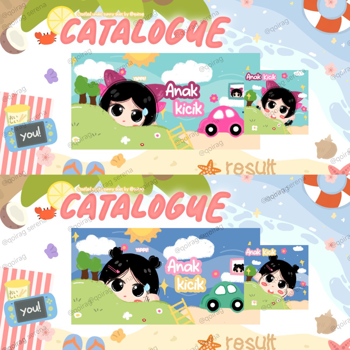 qoirag's tweet image. any interaction are appreciated! 

hai, Serena ada ready stok layout wabis chibi yang bisa di take sekarang free retext iaaa 🩷⭐
price ada di alt bebs 

#zonauang