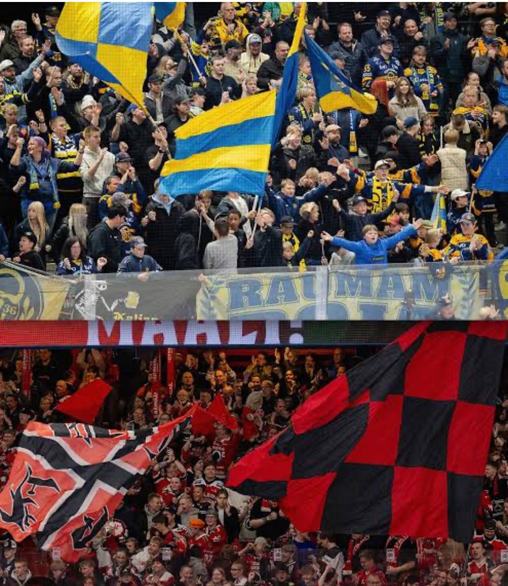 Suomen paras ja tunnerikkain derby 🔒♠️. 

Kiitos joukkueet, kaikki sinikeltaiset ja punamustat. Tehtiin se taas yhdessä ja tänään jatketaan Porissa. #Lukko #Pata #Satakunta #Liiga