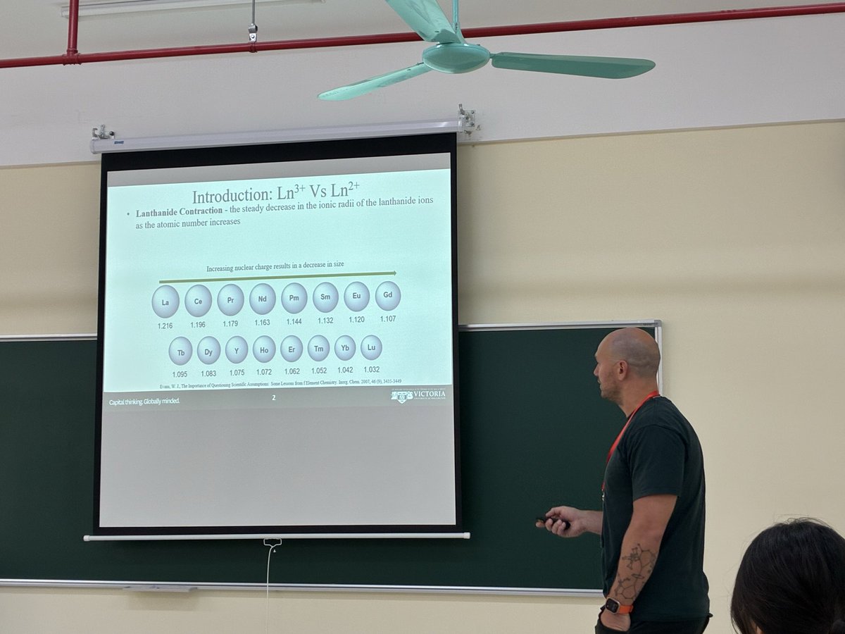Mat Anker is telling about lanthanides.