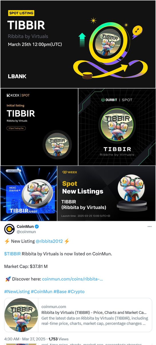 Coordinated exchange listings for TIBBIR