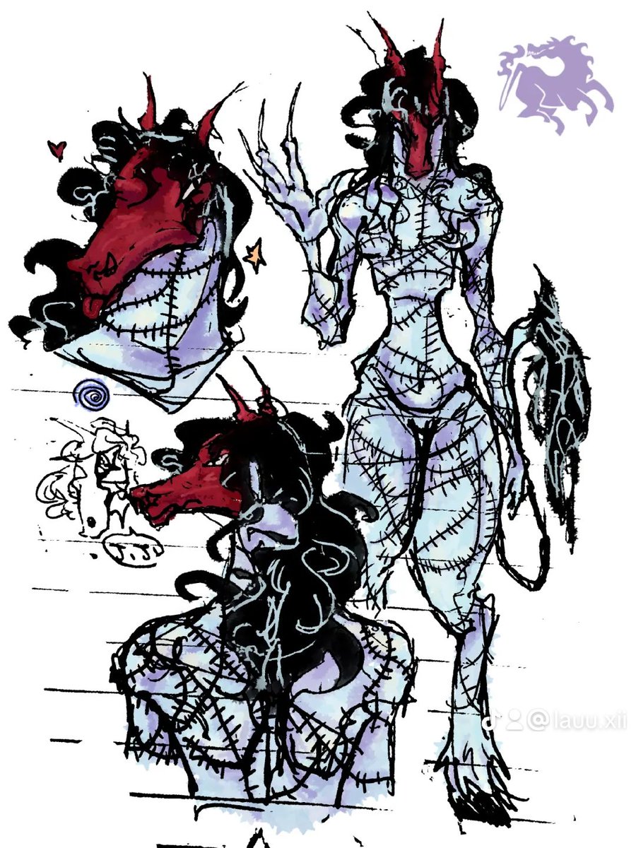 AnkhaNoir's tweet image. #oc #indiehorse #drawingart #DigitalArtist