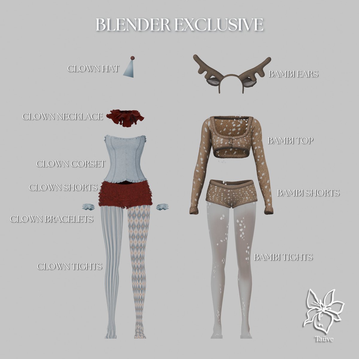 CIRCUS, A HALLOWEEN COLLECTION - CLOTHING SET
Out now on my patreon!!
EA: 11/15
10 new mesh clothing pieces + Blender versions
models: <a href="/dokidoheee/">★ dohee ★</a>  and me!!
rc: <a href="/bunnymilla_/">Carmilla ✨</a>
