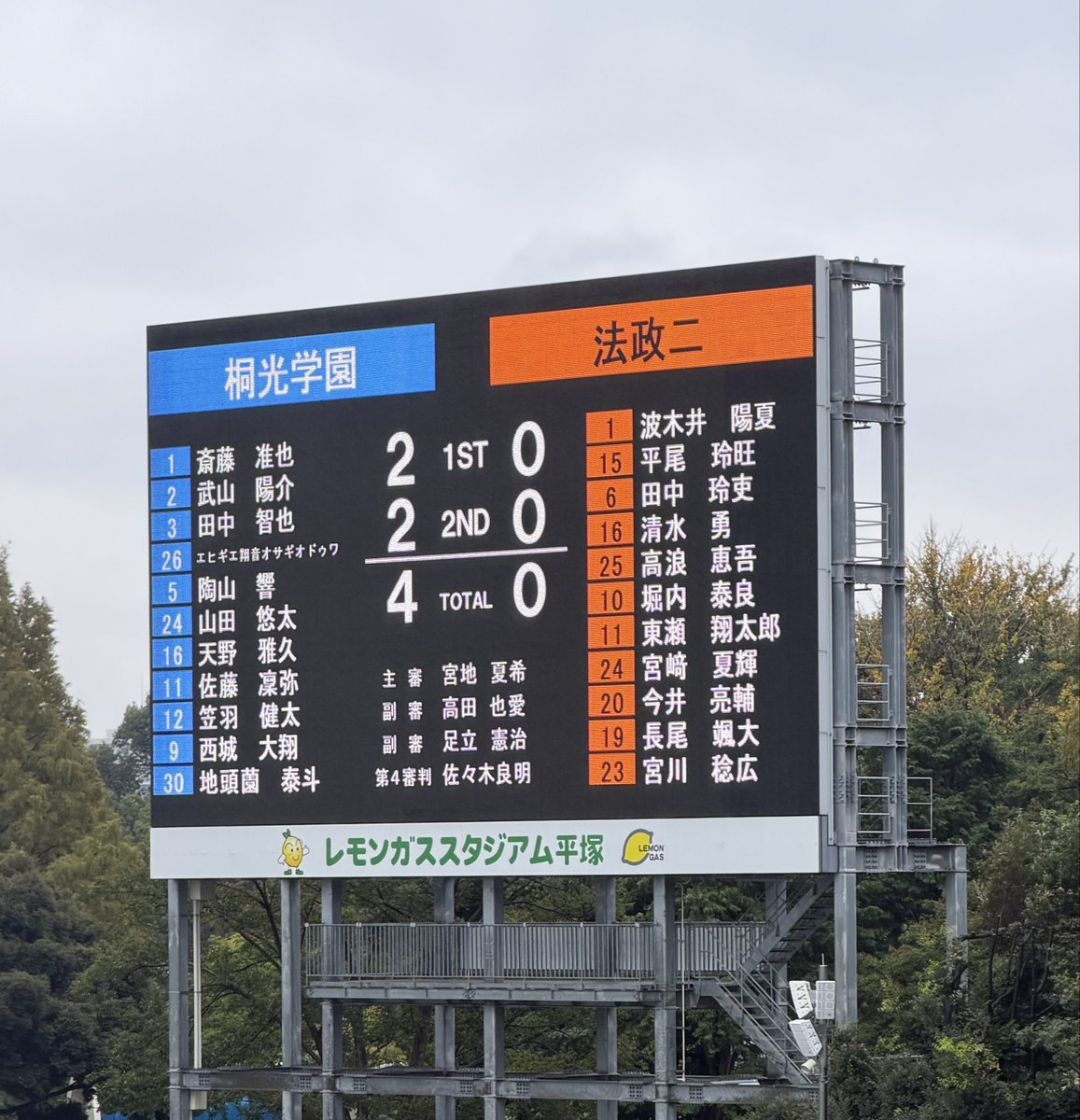 hiro_kashima's tweet photo. 第104回全国高校サッカー選手権大会 神奈川県２次予選
準々決勝　桐光学園vs 法政二
後半　2-0
合計　4-0で桐光学園の勝ち
法政二はシュートにつながるパスがことごとく取られた。ドリブルが生きなかった。
桐光はオーソドックスな黄道サッカーで強かった。 https://t.co/IoE5en9PJA